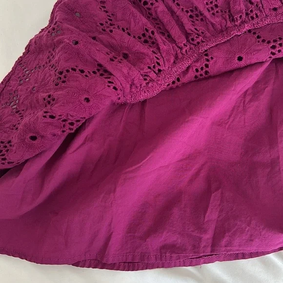 Lulu’s Biscay Ruffled Eyelet Lace Mini Dress Purple Cocktail Formal Womens S - Picture 10 of 10